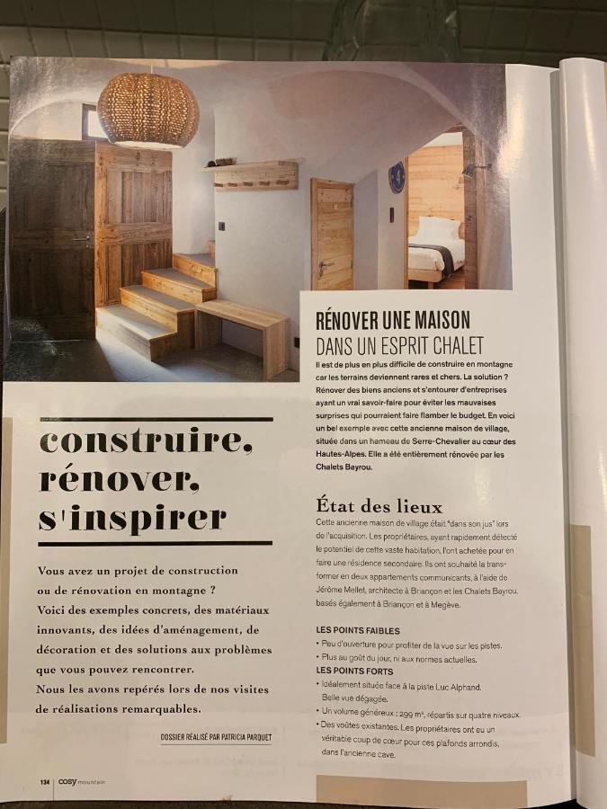 Le Gabion, Luxueux Appartement Avec Sauna, Serre Chevalier Vallee Saint Chaffrey Bagian luar foto